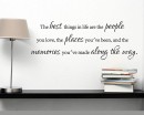 Family - The Best Things In Life Quotes Wall Decal Family Vinyl Art Stickers